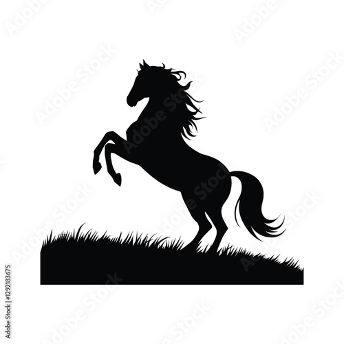 Horse silhouette With A White Background