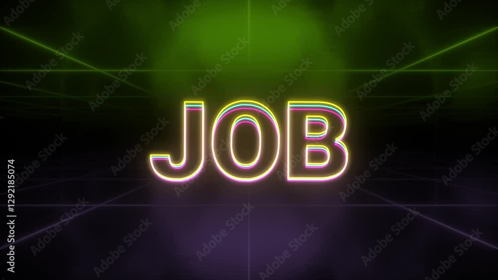 Job animation retro background Job animation retro background