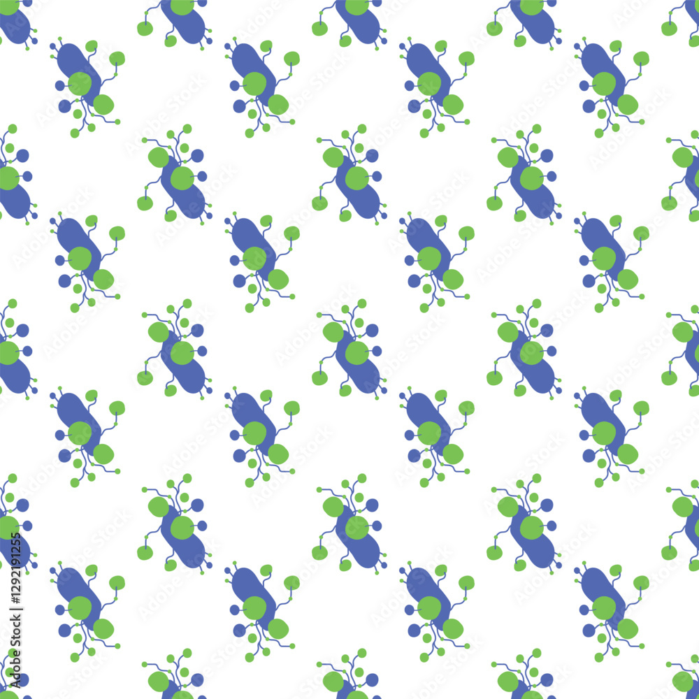 Fototapeta premium Seamless vector pattern with abstract elements. 