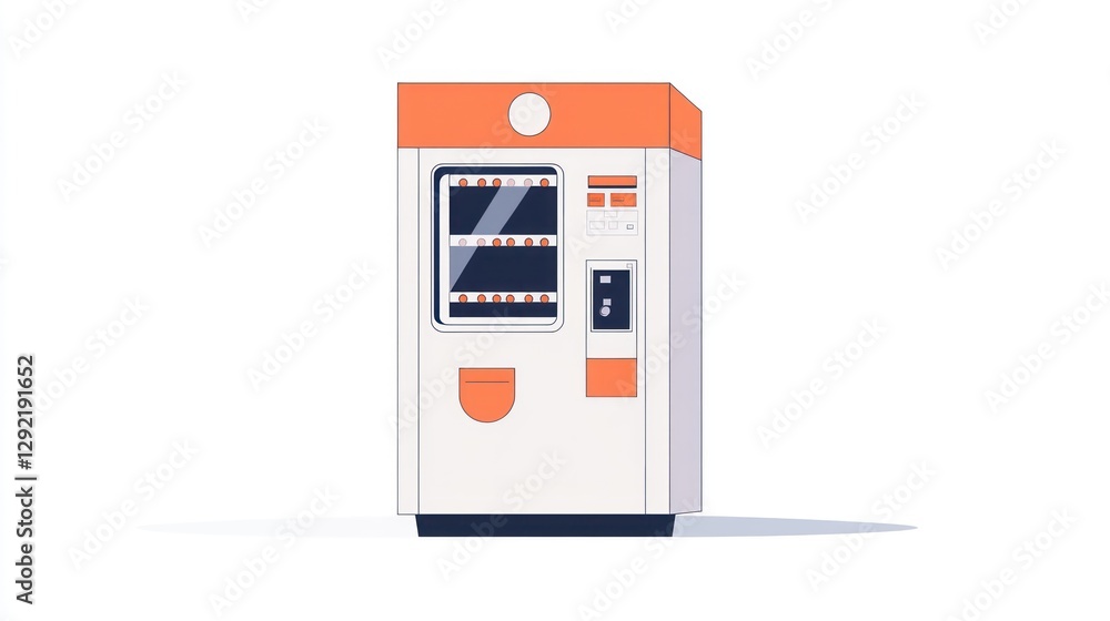 Orange vending machine, drinks, office, white background, website Orange vending machine, drinks, office, white background, website