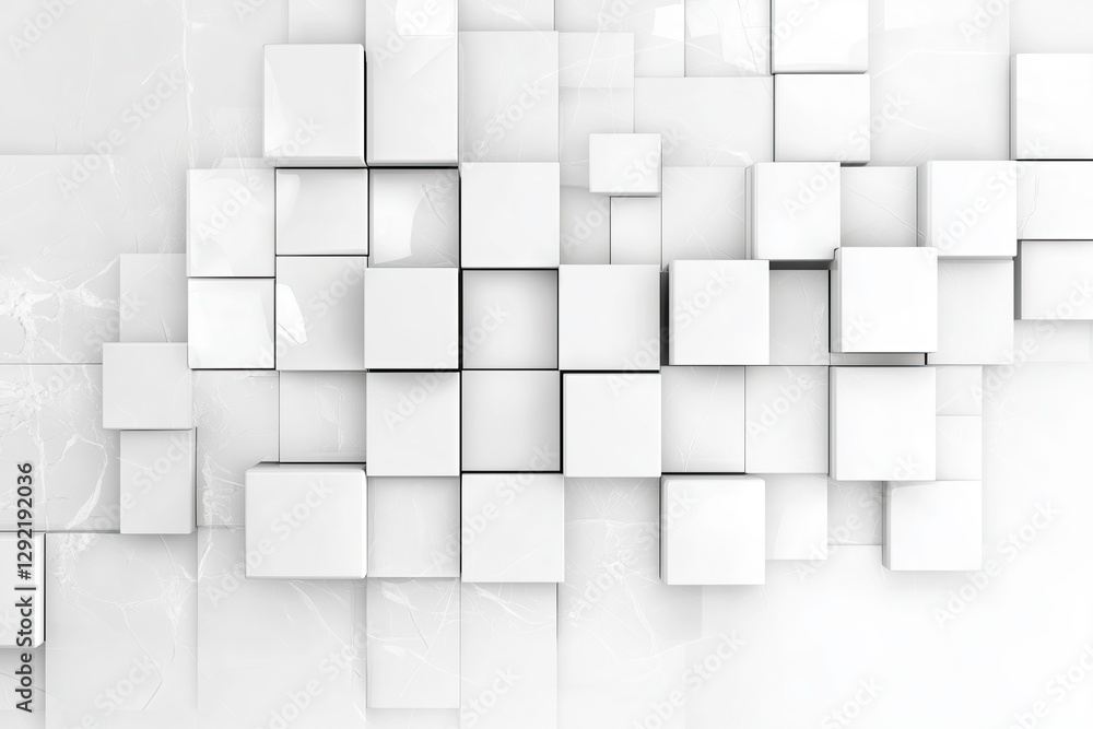 Abstract White Cubes Abstract White Cubes
