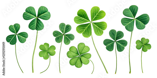 green four leaf clover vector illustration
