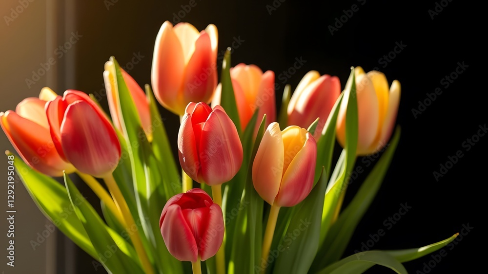 Tulip Harmony Capturing Freshness in Cinematic Contrast Tulip Harmony Capturing Freshness in Cinematic Contrast