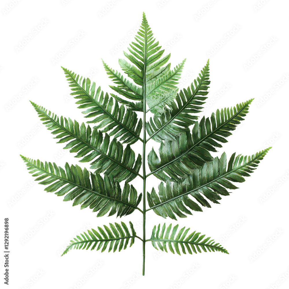 Naklejka premium Silverleaf Fern isolated on transparent png background