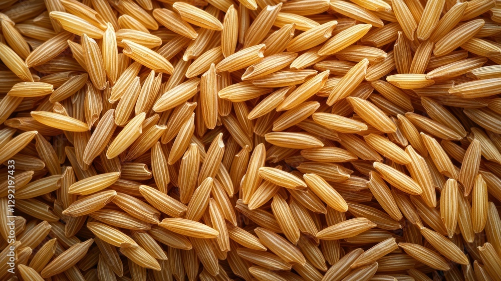 Close-up of uncooked long-grain rice, detailed texture, background is full of grains. Possible use food photography Close-up of uncooked long-grain rice, detailed texture, background is full of grains. Possible use food photography