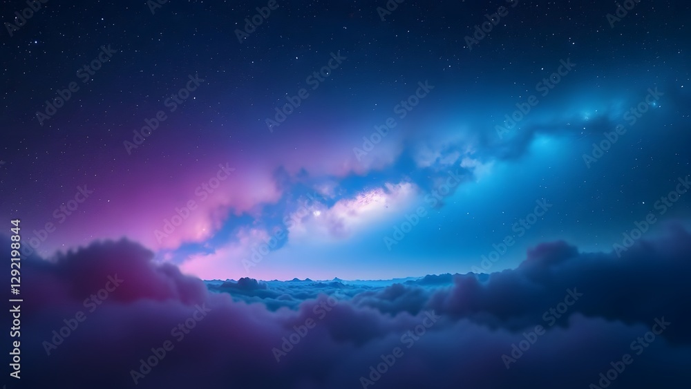 Enchanting Night Sky Celestial Symphony in Magenta and Electric Blue Enchanting Night Sky Celestial Symphony in Magenta and Electric Blue
