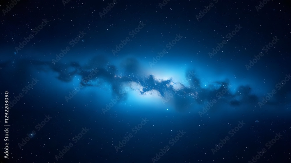 Obraz premium Cosmic Symphony A Celestial Ballet in Indigo and Sapphire