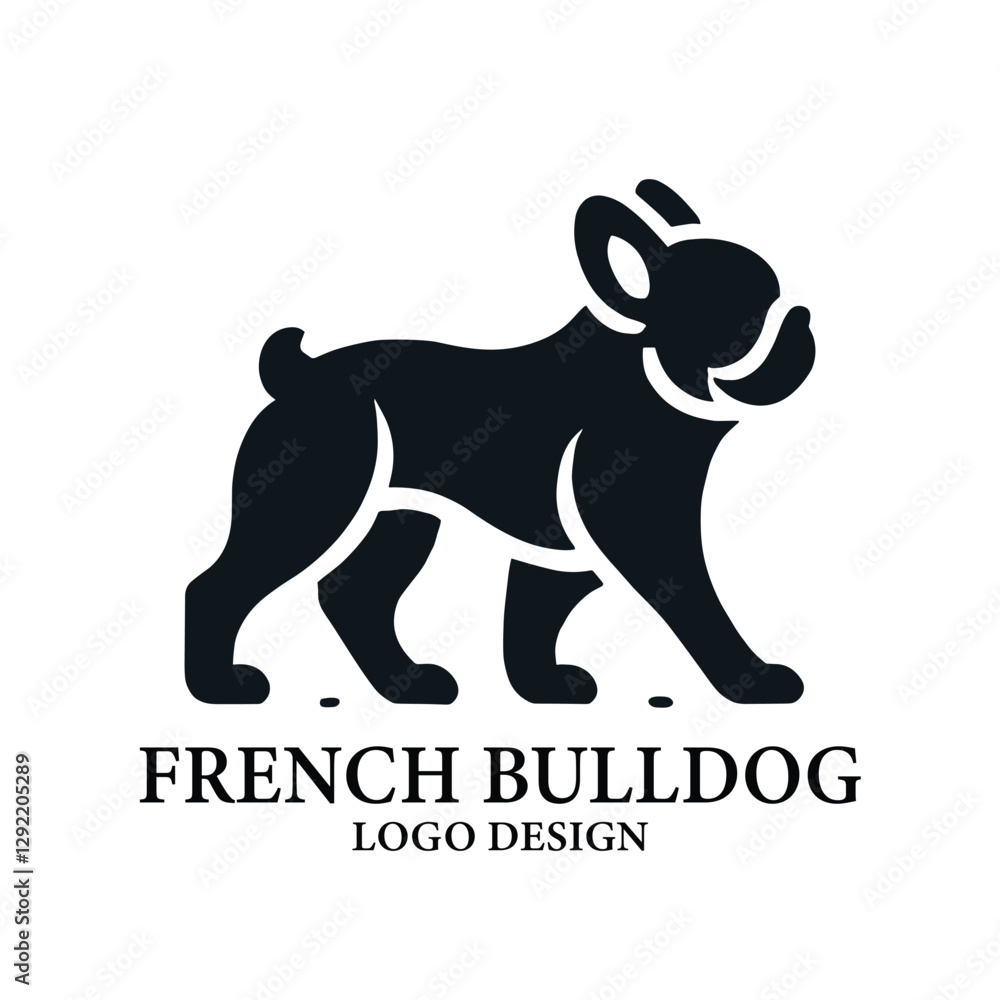 Fototapeta premium French Bulldog Vector Logo Design