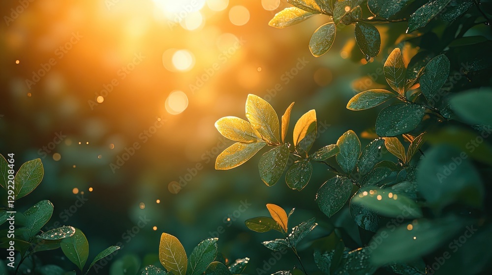 Fototapeta premium Autumn leaves in the sun