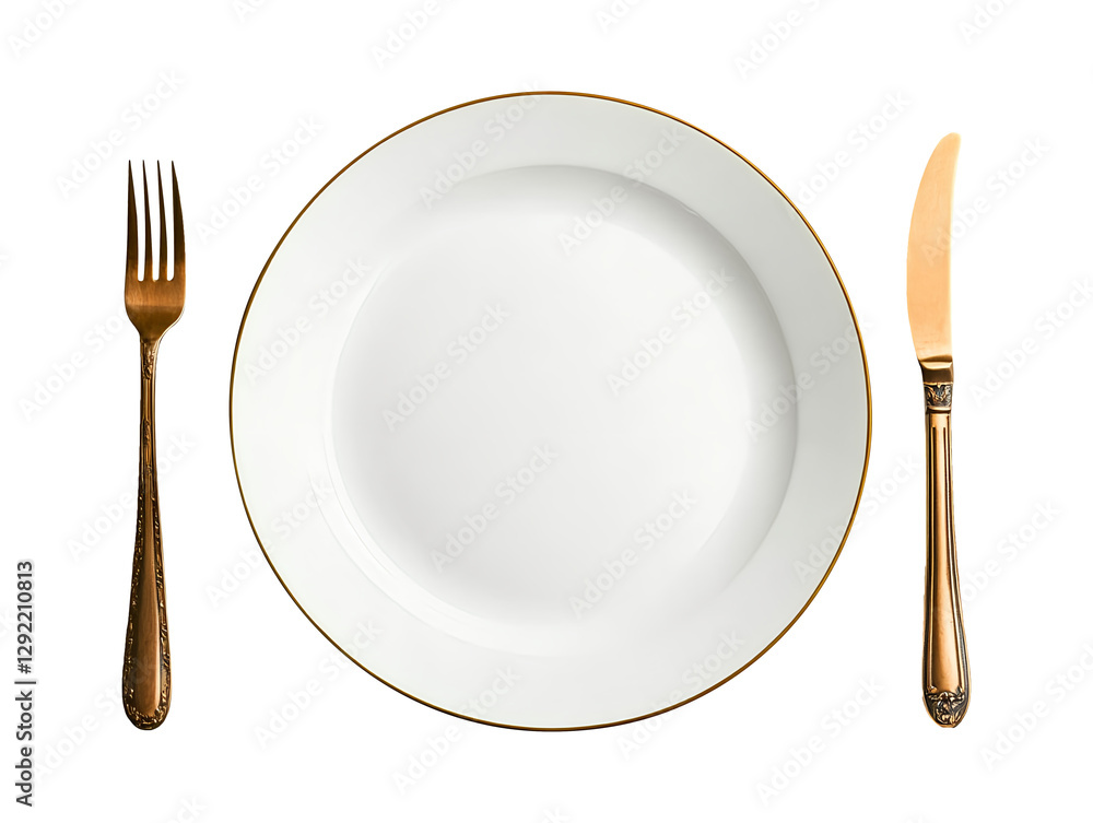 Fine dining set isolated on transparent background Fine dining set isolated on transparent background
