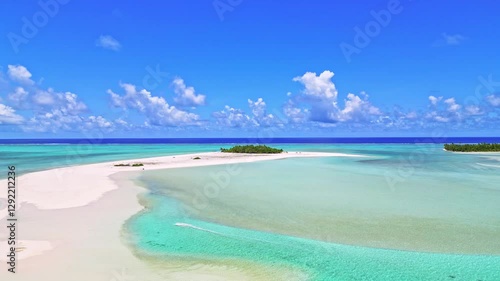Aerial Romance: Aitutaki's Lagoon and Honeymoon Island
