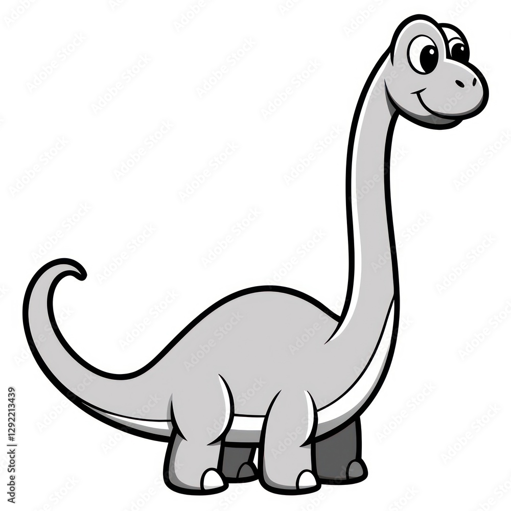 a friendly cartoon illustration of a gentle long-necked dinosaur, suitable for children's projects. It has big eyes and a cheerful smile. a friendly cartoon illustration of a gentle long-necked dinosaur, suitable for children's projects. It has big eyes and a cheerful smile.