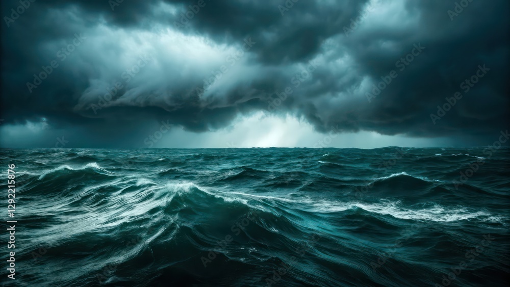 an epic view of ocean with dark clouds above an epic view of ocean with dark clouds above