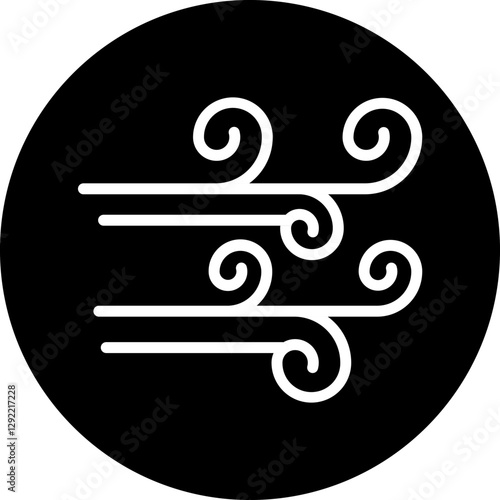Wind vector icon style