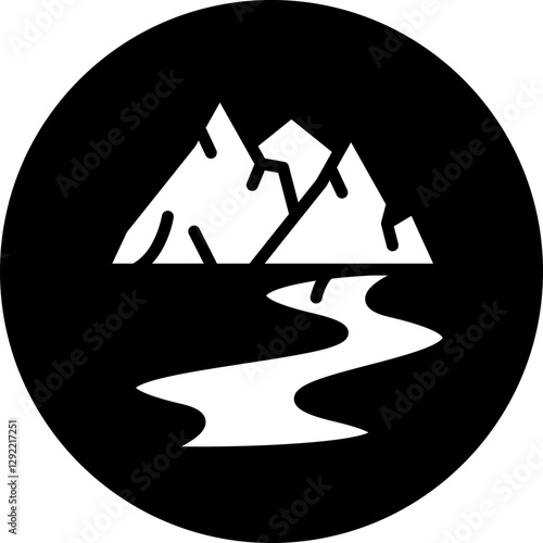 River vector icon style