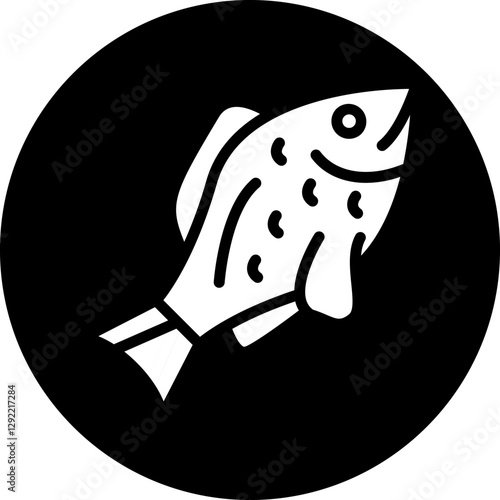 Fish vector icon style