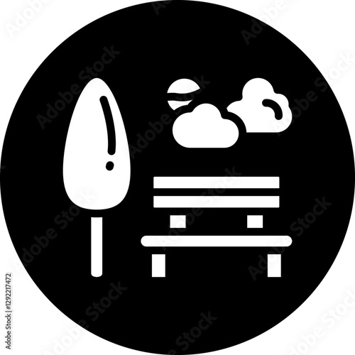 Park vector icon style