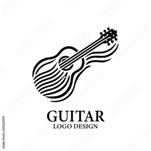Guitar Vector Logo Design