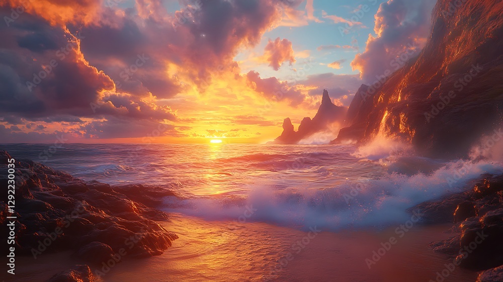 Vibrant lake sunset with serene mountains and tranquil water high resolution picture Vibrant lake sunset with serene mountains and tranquil water high resolution picture