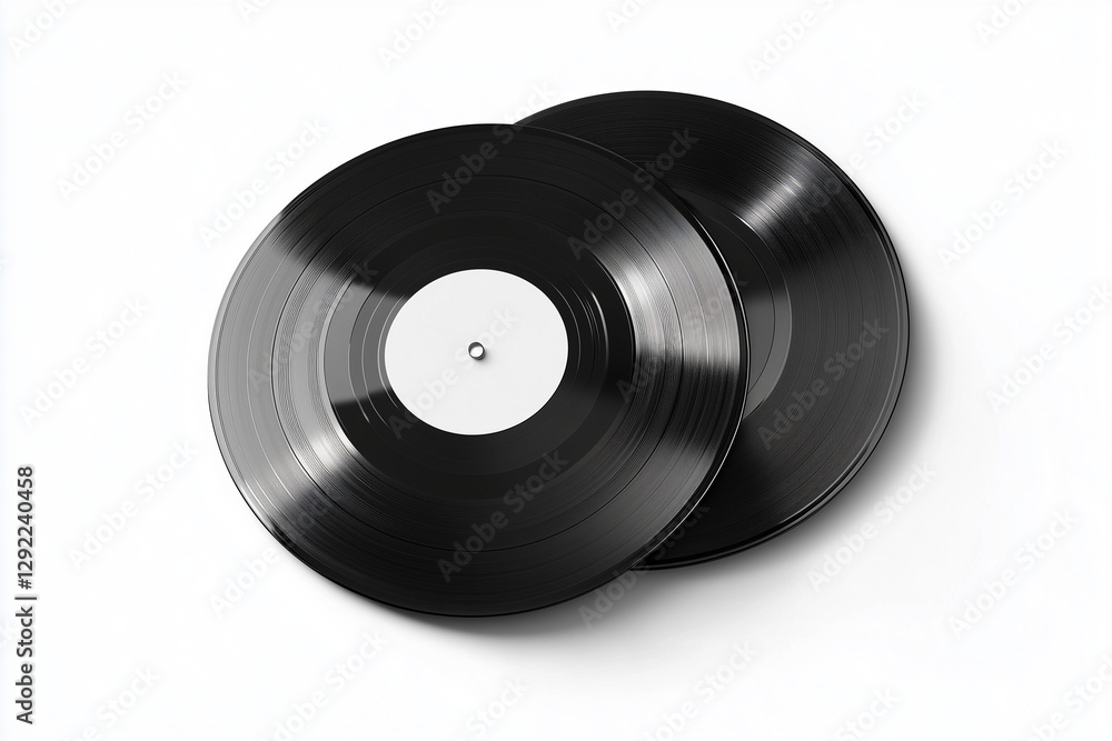 Fototapeta premium Vinyl record mockup isolated