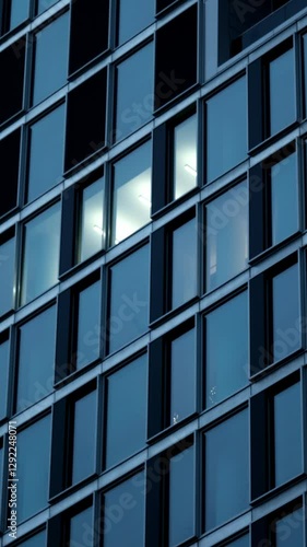 Wallpaper Mural Modern Glass High-Rise Tower Facade, Abstract Business Architecture With Glass Walls Torontodigital.ca