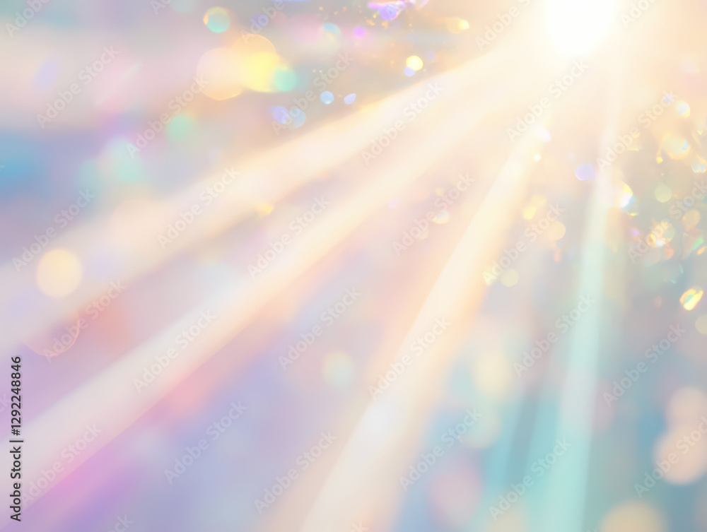 Beautiful iridescent light effect background with soft focus and blurred lens flare. Abstract white holographic rainbow rays Beautiful iridescent light effect background with soft focus and blurred lens flare. Abstract white holographic rainbow rays