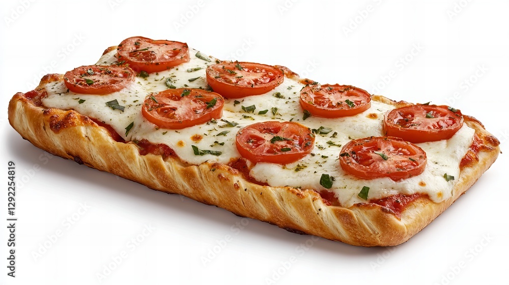 Delicious tomato and mozzarella pizza with a braided crust. Perfect for a casual meal! Delicious tomato and mozzarella pizza with a braided crust. Perfect for a casual meal!