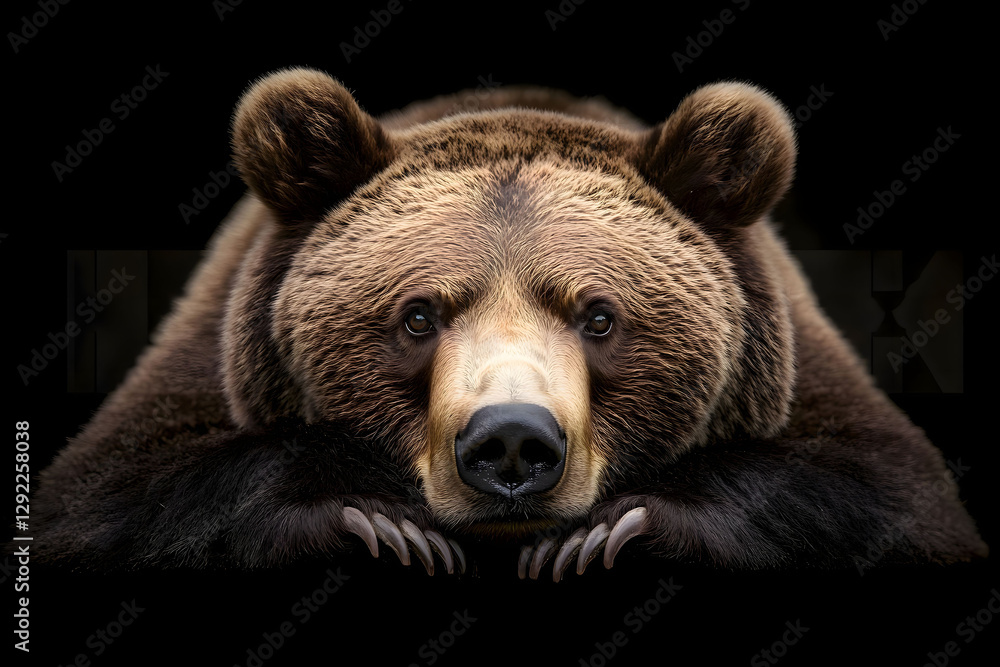 Majestic Brown Bear Portrait: A Close Encounter with Nature's Power