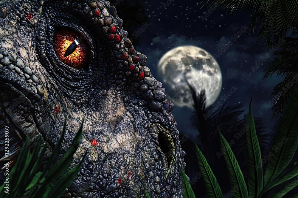Obraz premium art An intimate look at the eye of a predator dinosaur