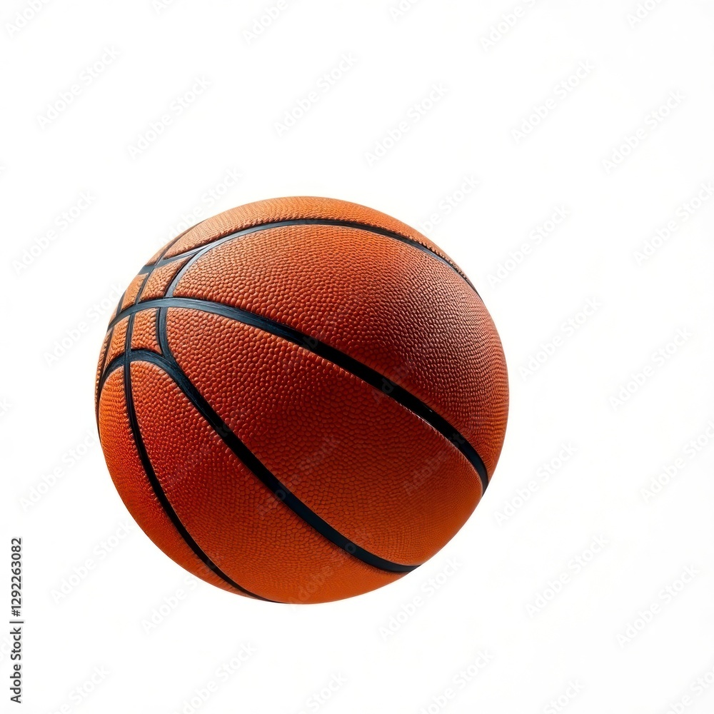 A digitally created image depicting a basketball in a modern flat design style A digitally created image depicting a basketball in a modern flat design style