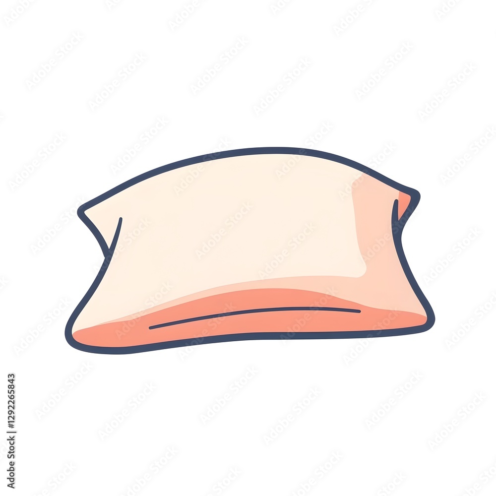 Isolated Soft Pink Pillow Icon Symbol Cozy Comfort Sleep Isolated Soft Pink Pillow Icon Symbol Cozy Comfort Sleep