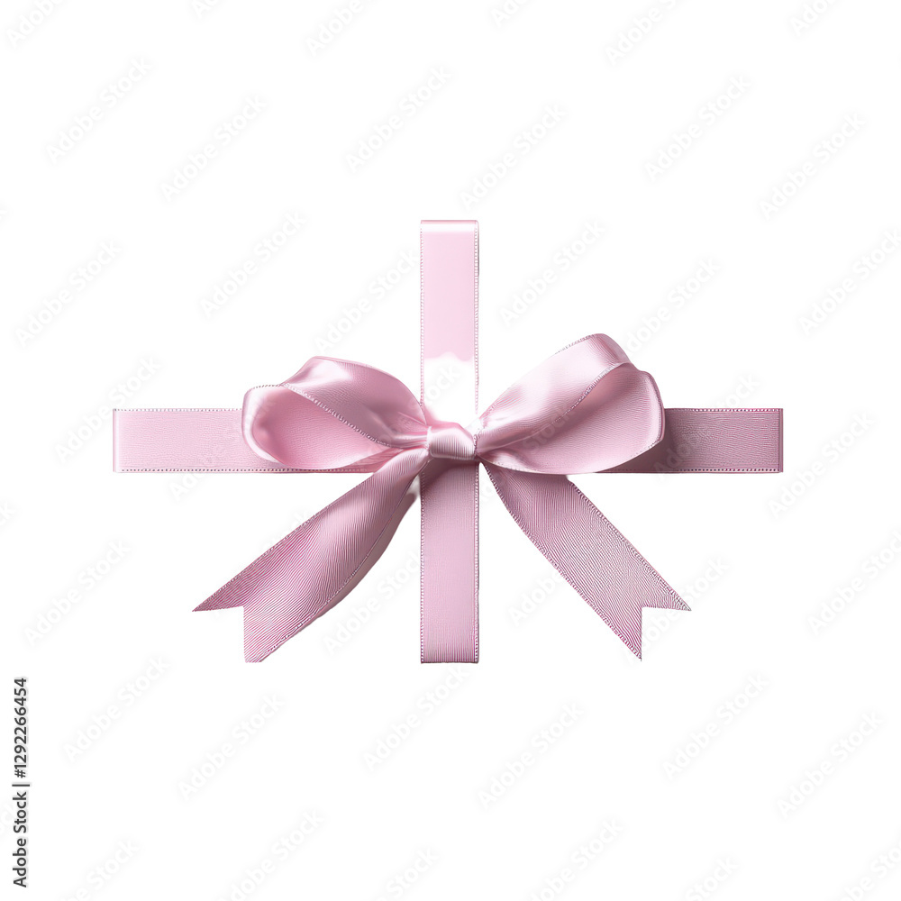 Elegant white gift card adorned with a soft pink ribbon on a marble surface, White gift card or gift voucher with pink ribbon Elegant white gift card adorned with a soft pink ribbon on a marble surface, White gift card or gift voucher with pink ribbon