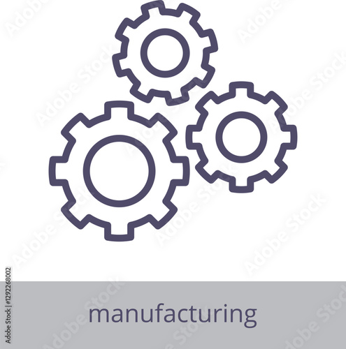 Manufacturing Icon Element For Design Graphic