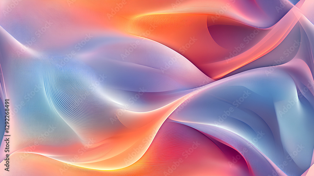 Fototapeta premium Seamless Flowing Curves – Abstract Fluid Art Pattern