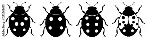 Ladybug Silhouette Bundle Adorable Designs for Insects, Nature, and Creative Projects
