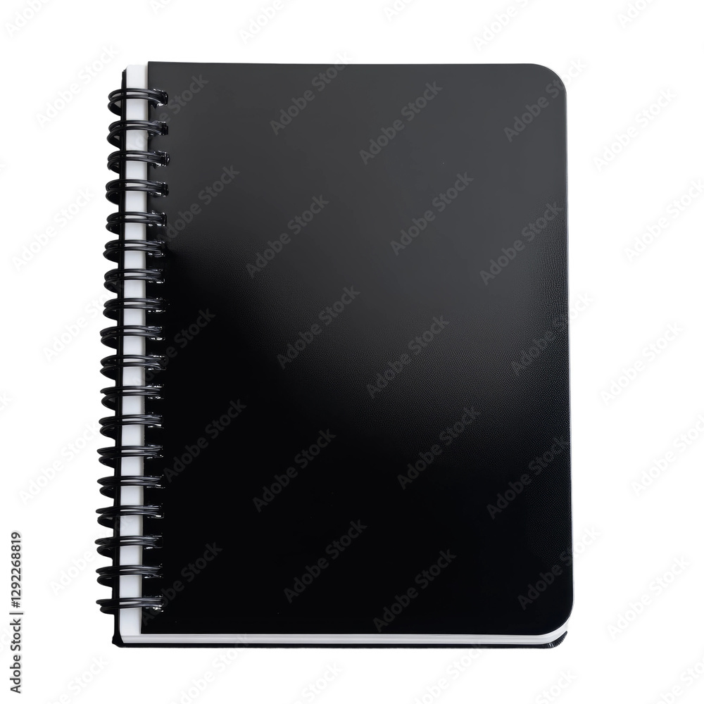 black notebook isolated on white background black notebook isolated on white background