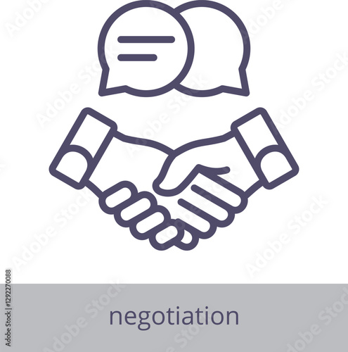Negotiation  Icon Element For Design Graphic