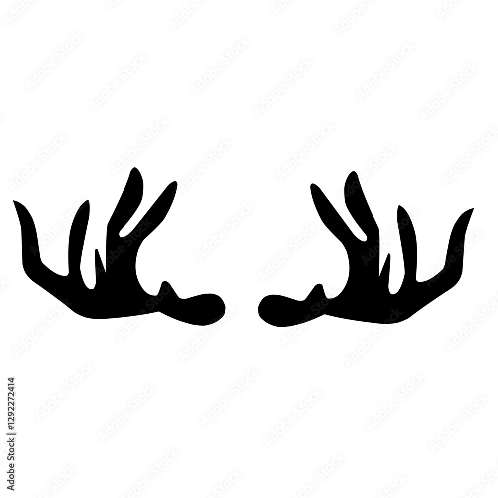 Obraz premium Deer horns vector icon