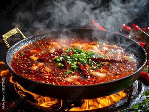 A bubbling Chongqing hot pot