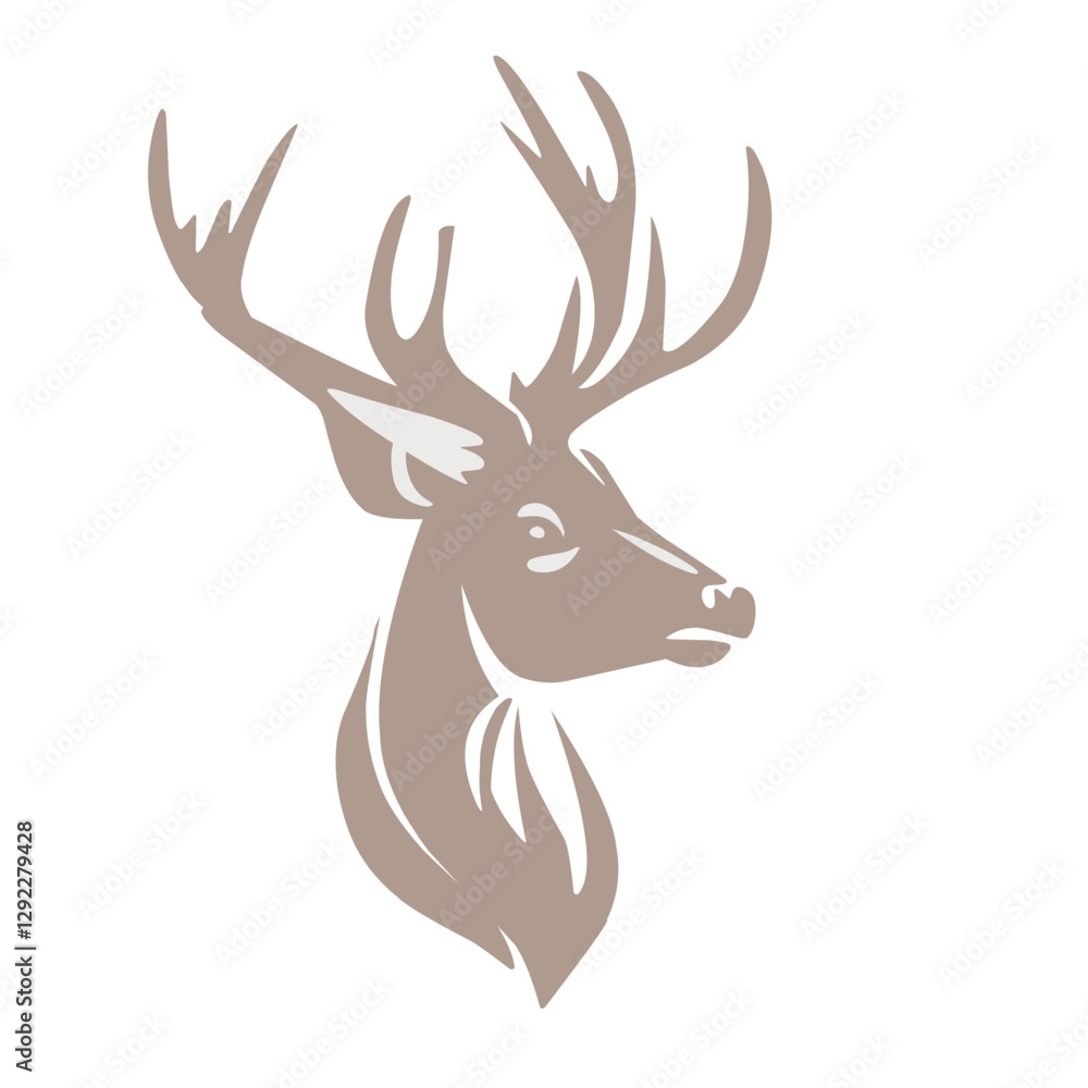 Deer head illustration vector Deer head illustration vector