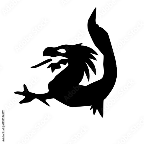 Dragon Silhouette vector icon