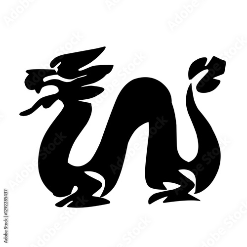 Dragon Silhouette vector icon