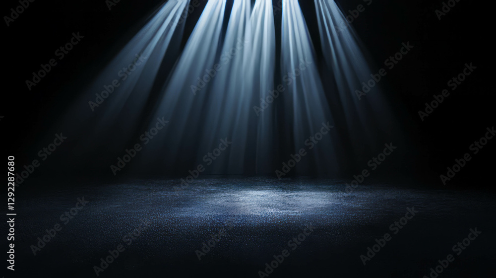 Obraz premium Dramatic spotlight background with stark contrast for stage or performance setting
