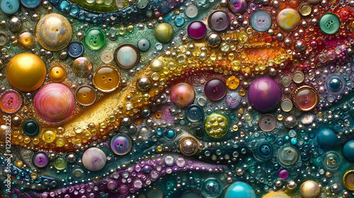 Wallpaper Mural Colorful button and bead mosaic background for creative design and craft projects Torontodigital.ca