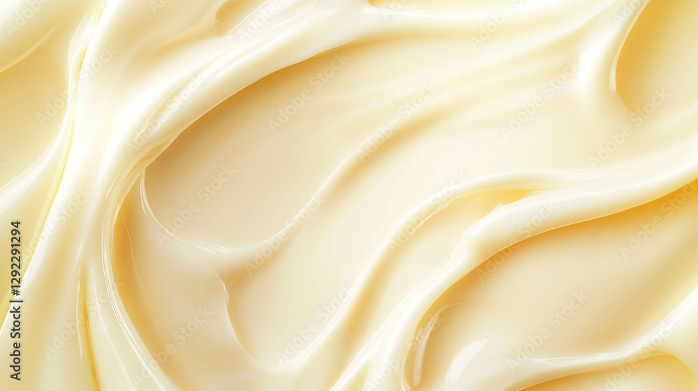 Fototapeta premium Smooth creamy texture background creating a sense of lightness for design and decor