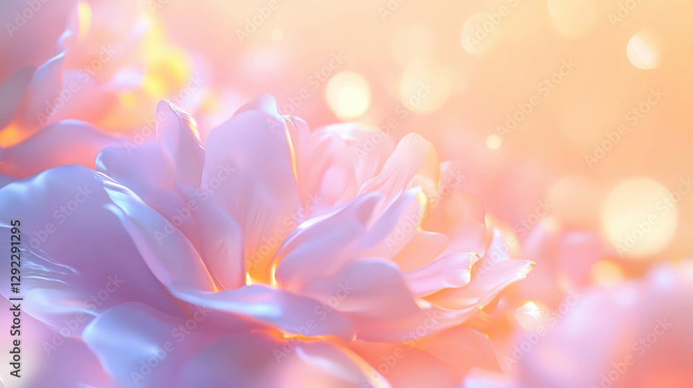 Obraz premium Soft light creamy petals creating a serene and dreamy atmosphere