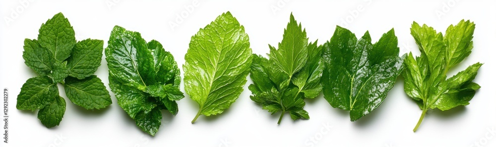 Fresh Green Leaves Collection with Varied Textures and Colors Fresh Green Leaves Collection with Varied Textures and Colors