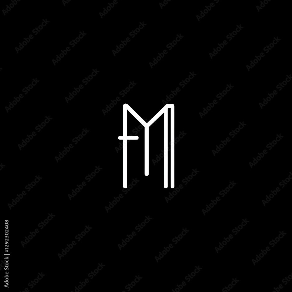 Obraz premium Minimalist Logo Design for M