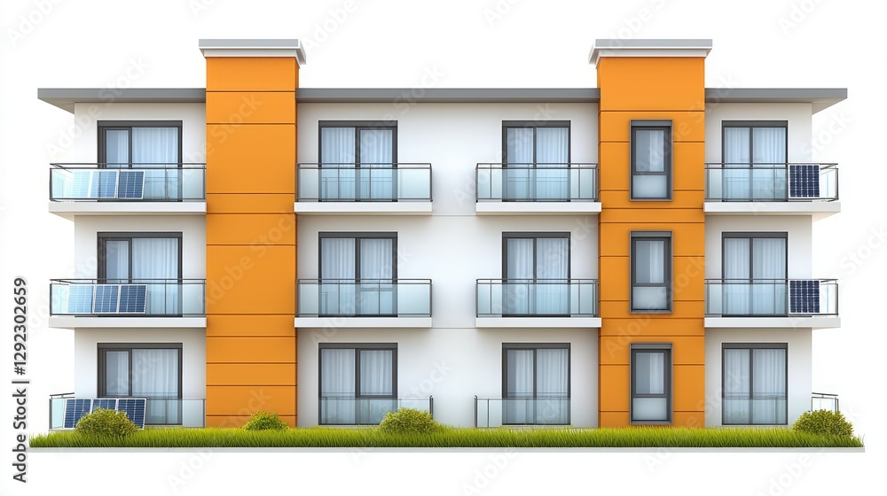 Obraz premium Modern Apartment Building Facade