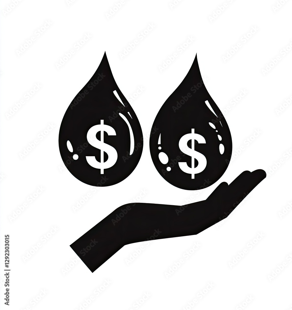 Money Drops in Hand; Value of Water Money Drops in Hand; Value of Water